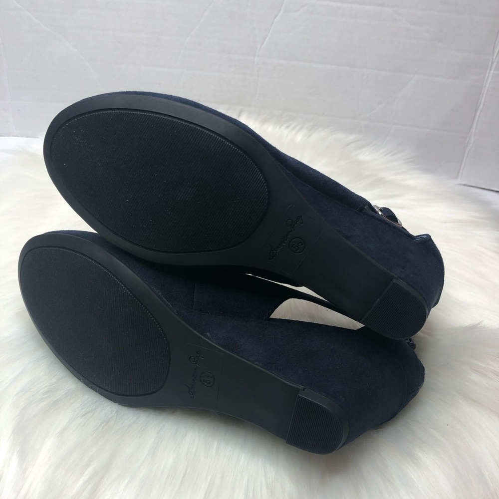 American Rag Navy Blue Miley Chop Out Wedges 5.5M - Picture 10 of 10